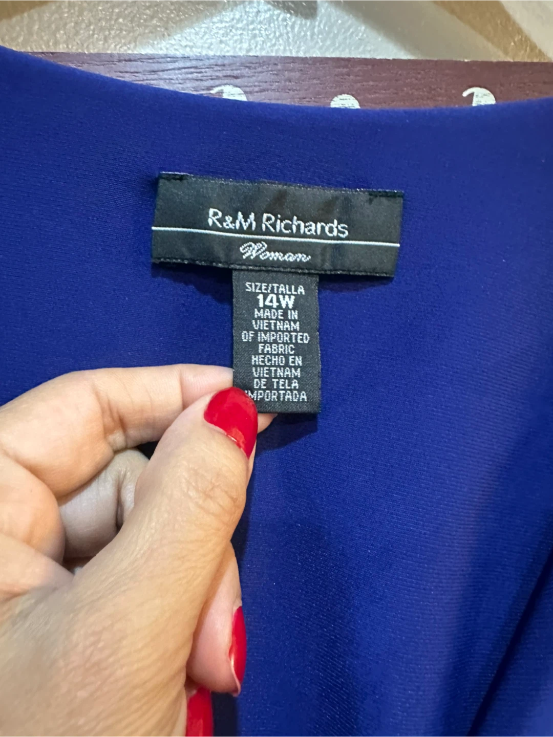 R&M Richards Women's Blue Dress Size 14W - photo 4