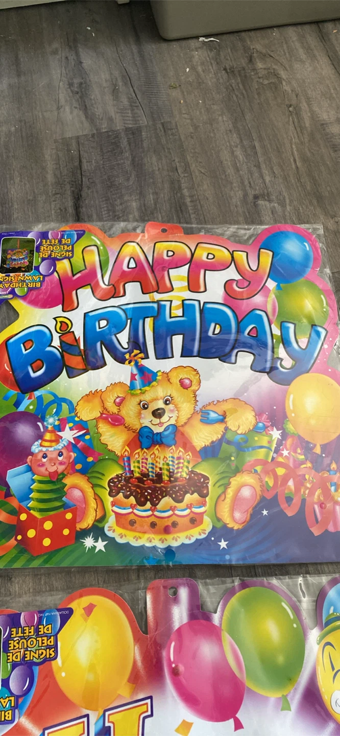 Set of 3 Happy Birthday Lawn Signs - photo 2