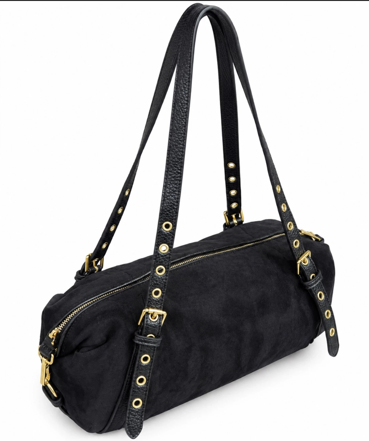 Y2K inspired black  and striped mesh tote bag. - photo 2