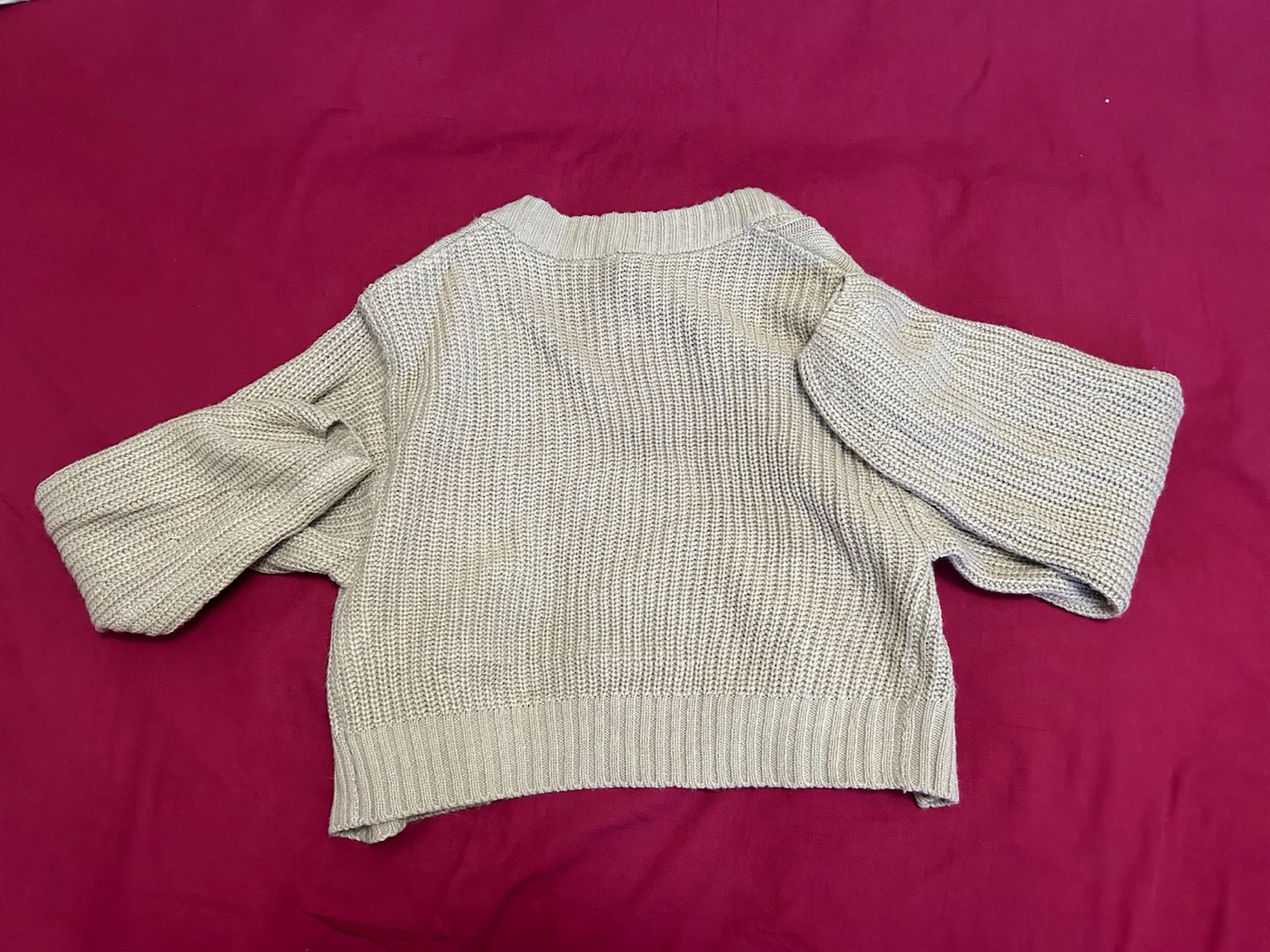 H&M Divided Beige Cable Knit Cardigan - photo 3