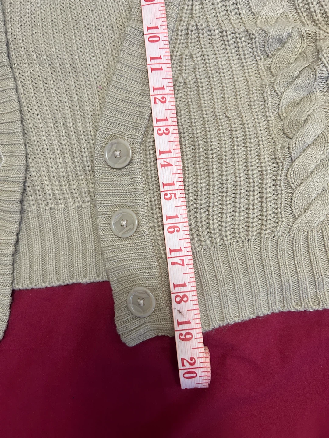 H&M Divided Beige Cable Knit Cardigan - photo 5