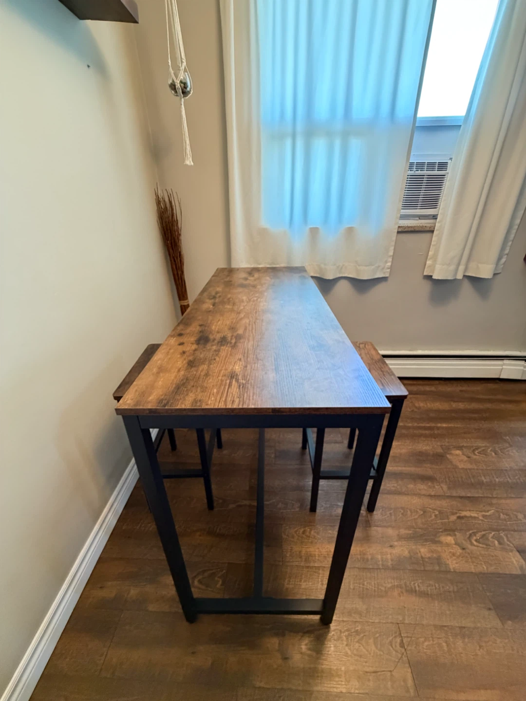 Rustic Industrial Dining Table and Stools - photo 2