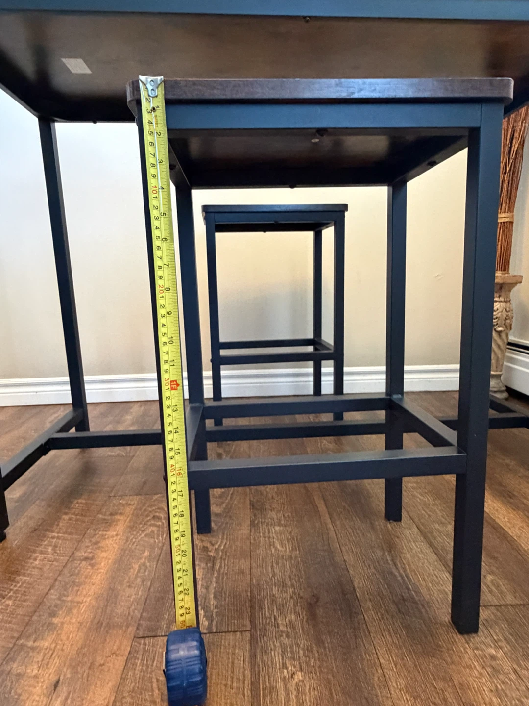 Rustic Industrial Dining Table and Stools - photo 4