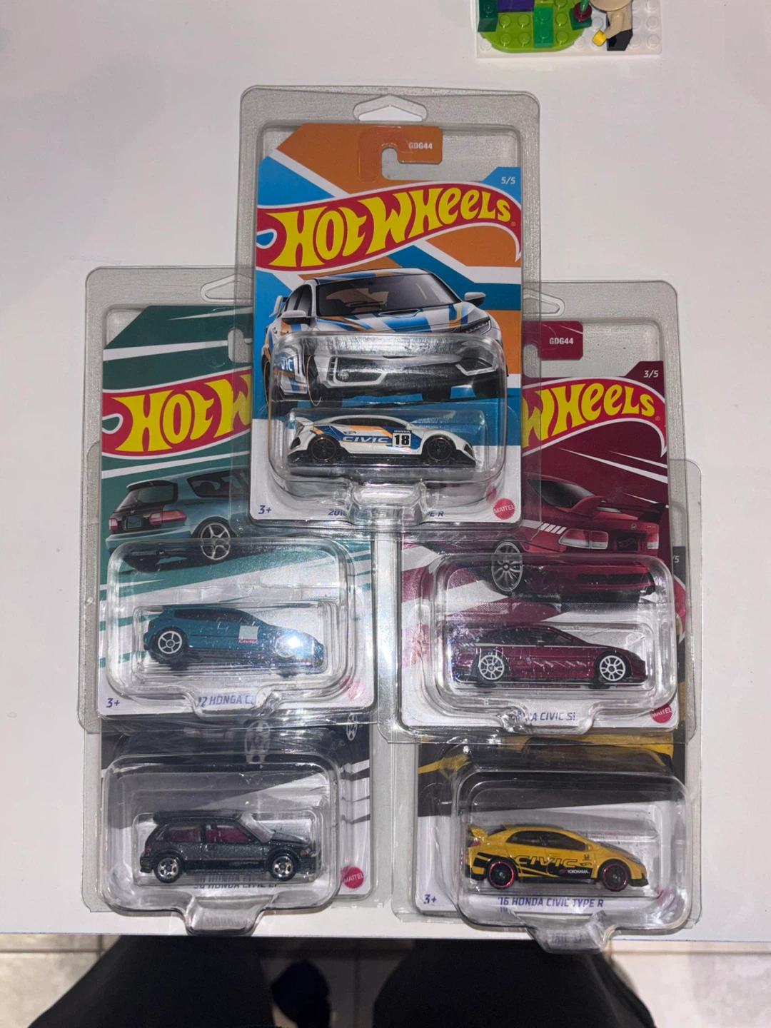 Set of 5 Hot Wheels Honda Civic Collection