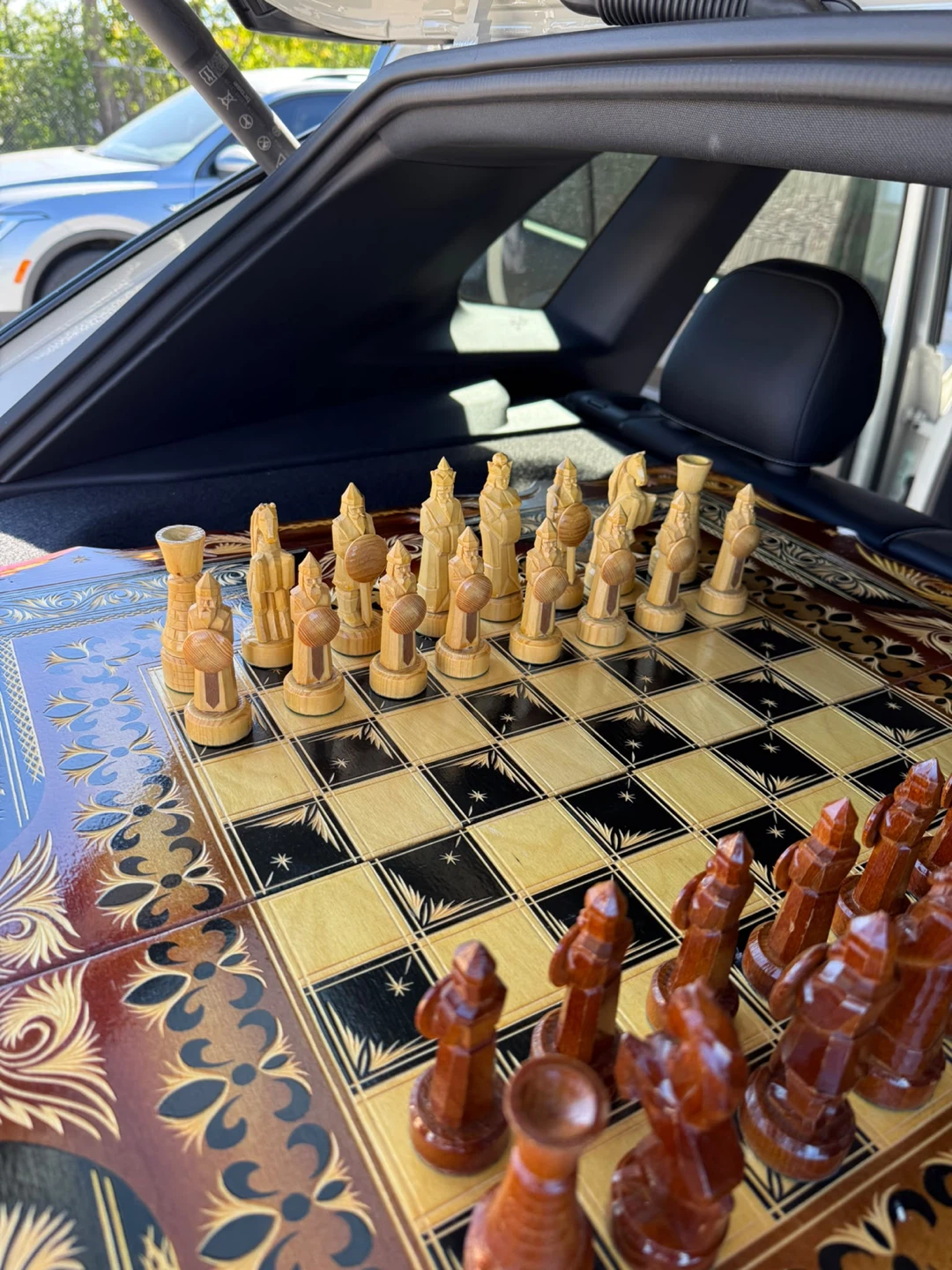 Handcrafted Wooden Chess and Backgammon Set - photo 5