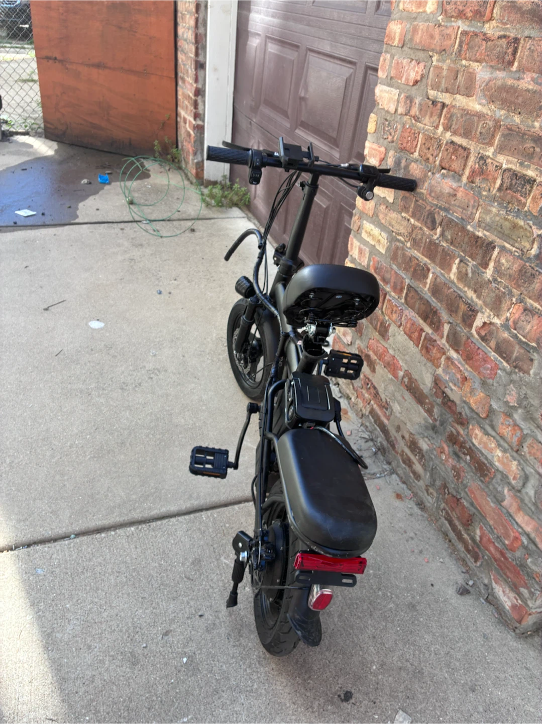 Black Folding Electric Bike - photo 2