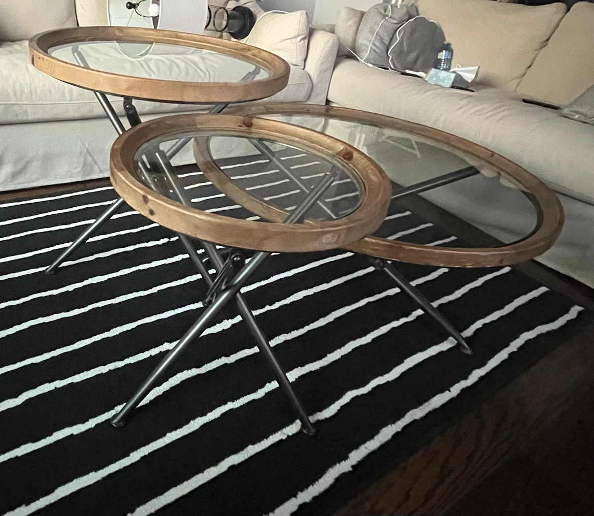 Set of Three Round Nesting Coffee Tables