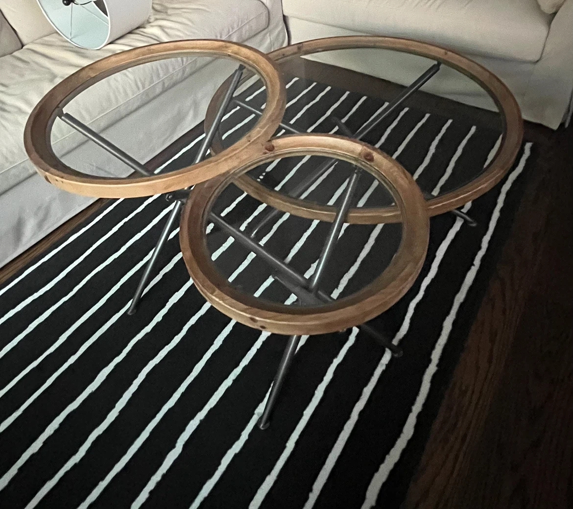 Set of Three Round Nesting Coffee Tables - photo 2