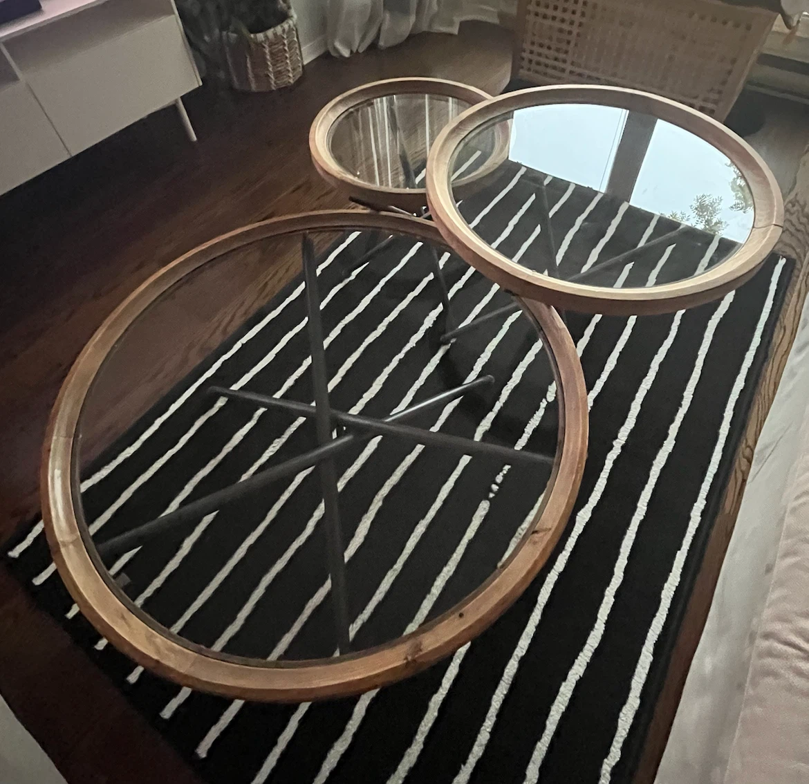 Set of Three Round Nesting Coffee Tables - photo 3