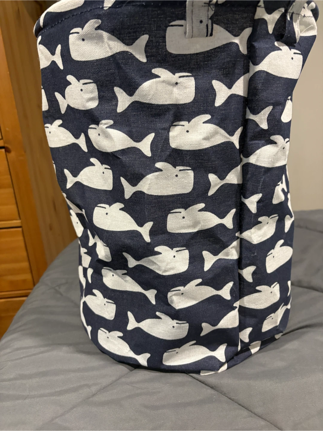 Kids Whale Pattern Laundry Hamper
