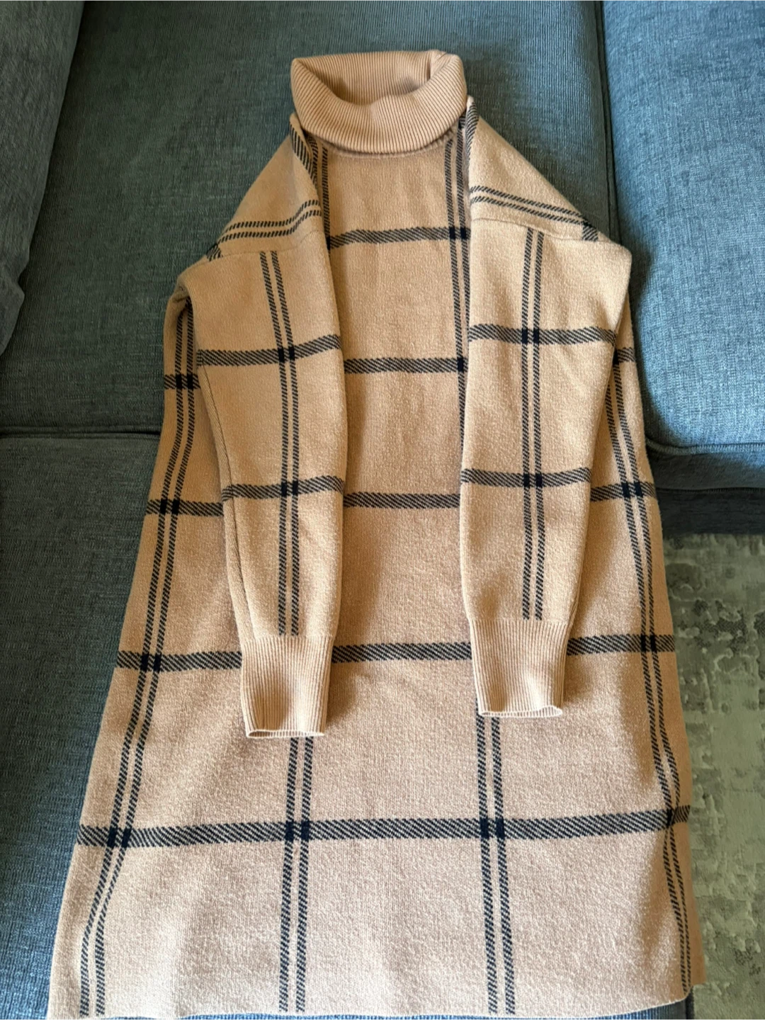 Reitmans Signature Plaid Turtleneck Sweater Dress - photo 2