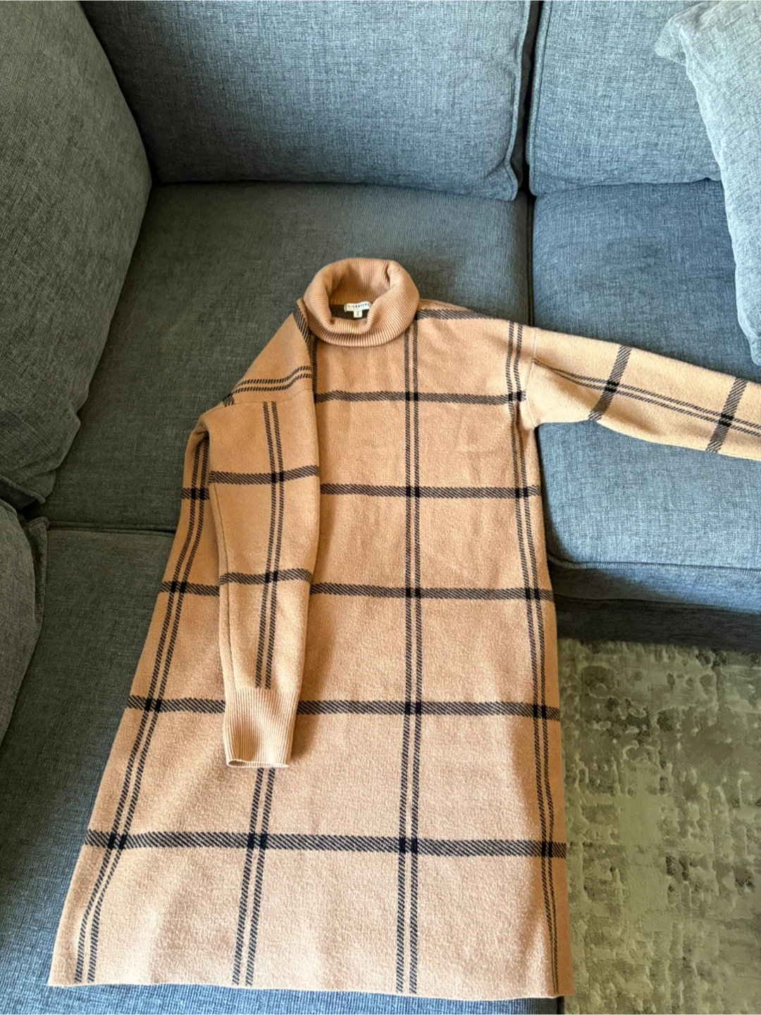 Reitmans Signature Plaid Turtleneck Sweater Dress - photo 3