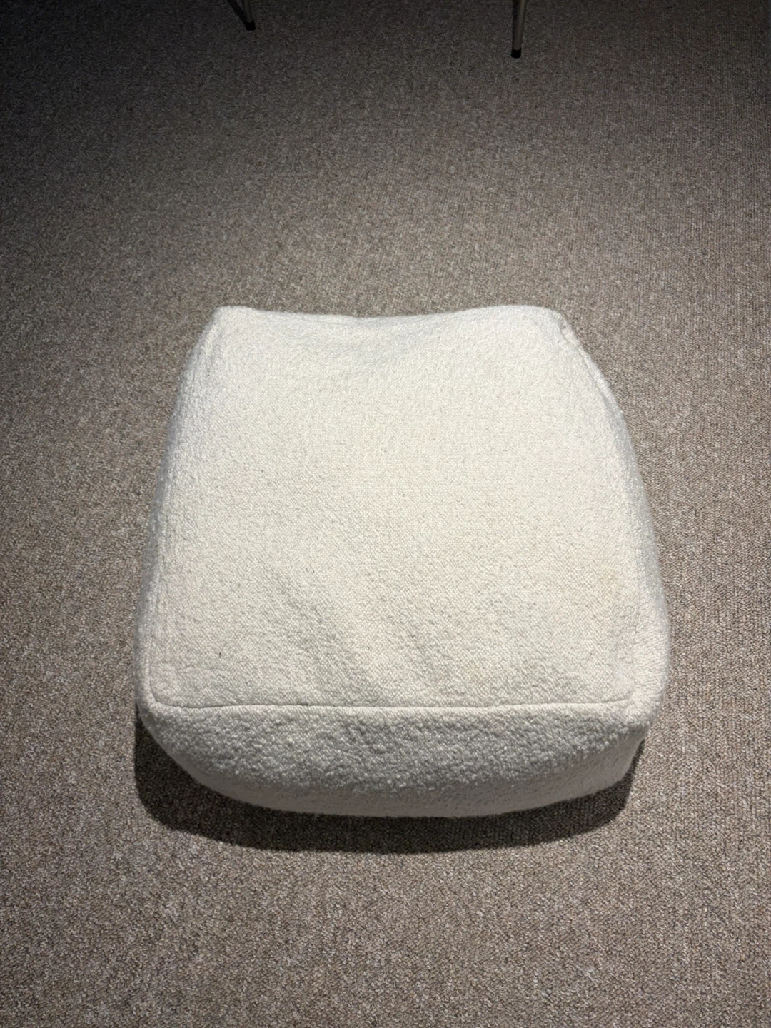 Cream Bouclé Ottoman - photo 2