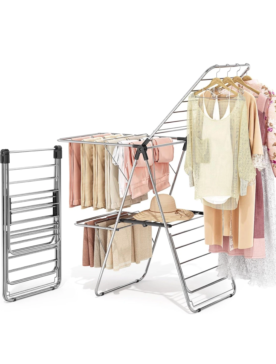 Collapsible Metal Laundry Drying Rack