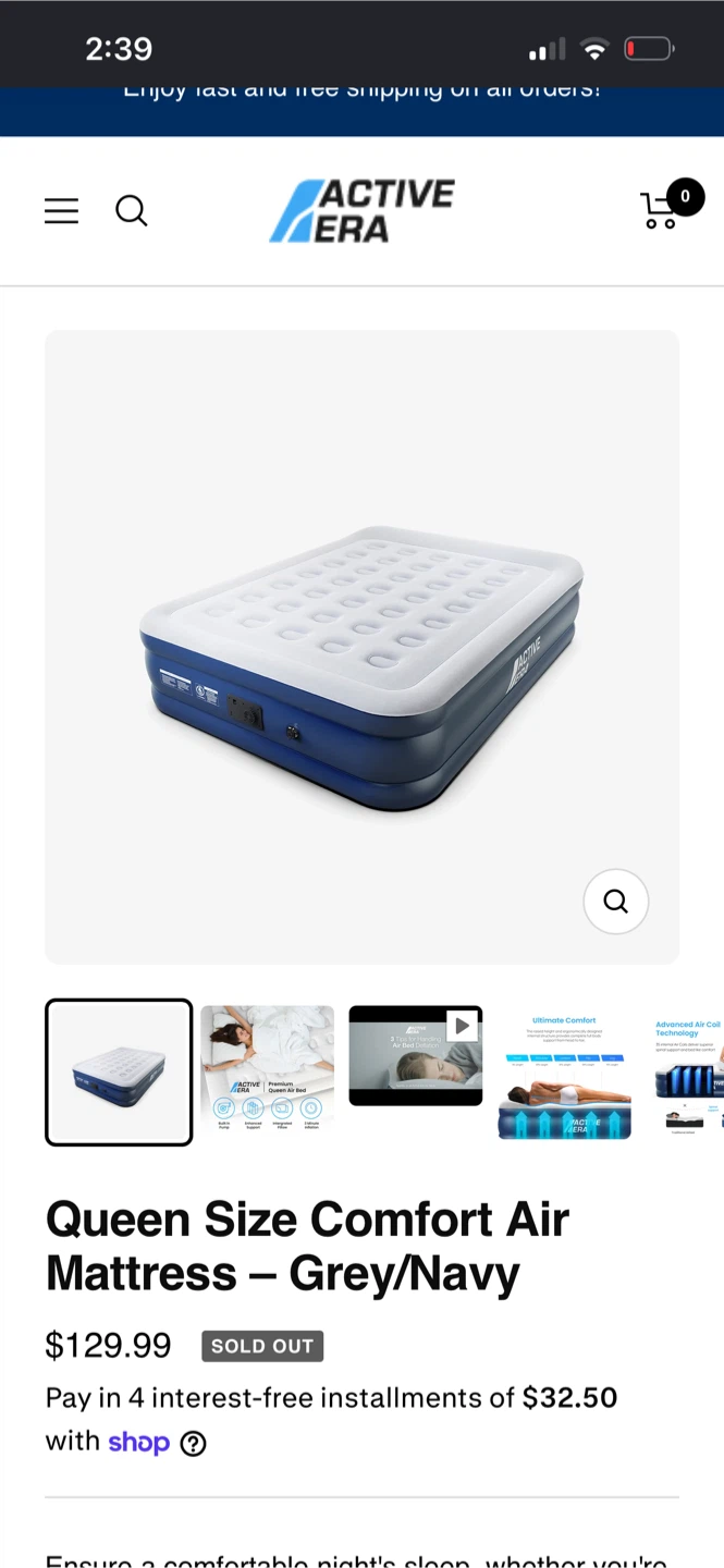 Active Era Queen Size Comfort Air Mattress