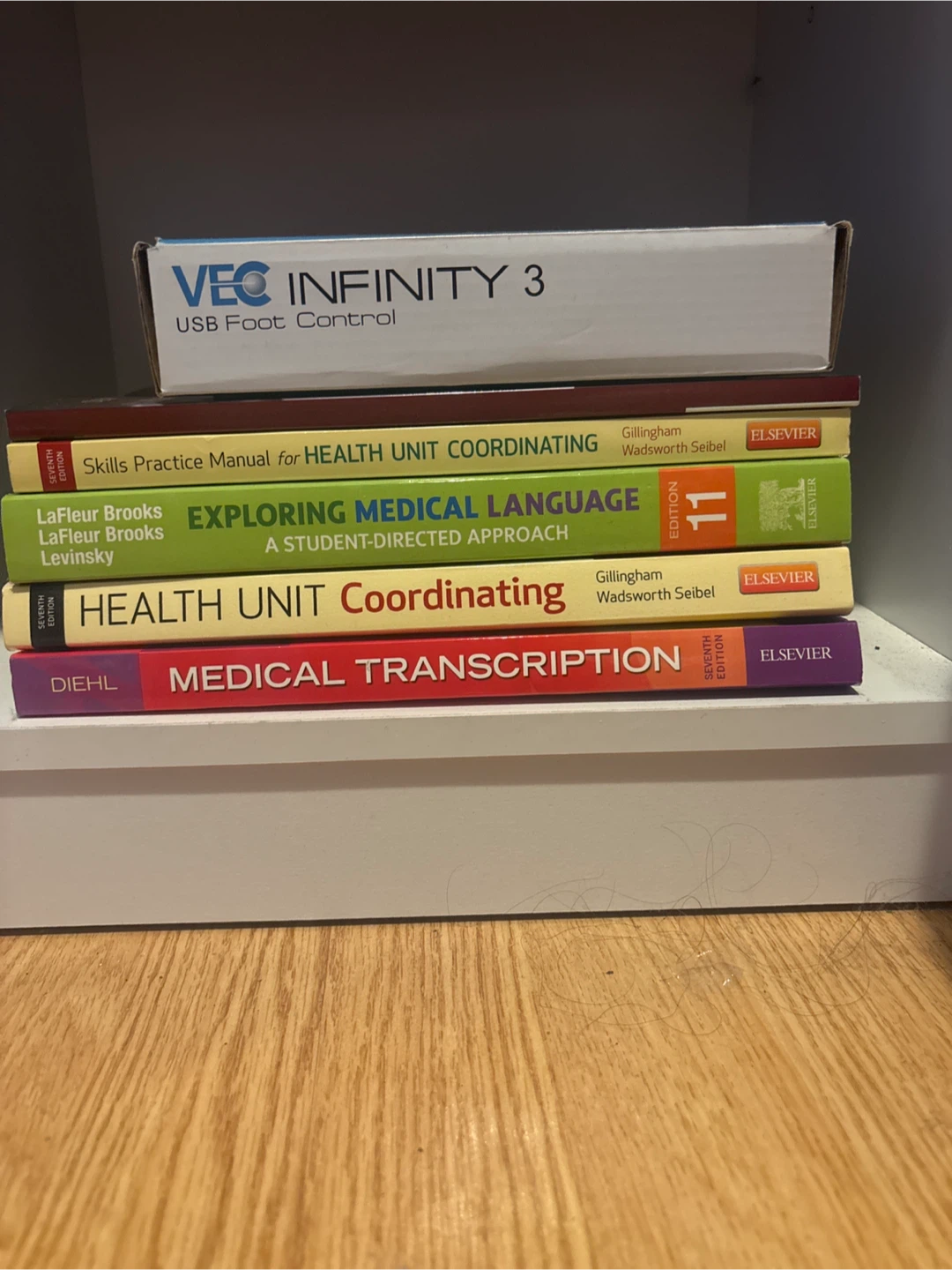 Medical Textbooks and VEC Infinity 3 USB Foot Control