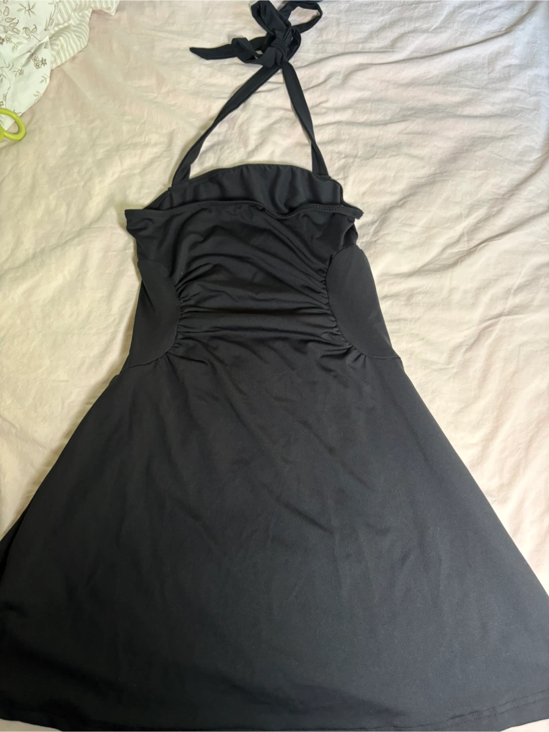 (worn once) Black Halter Neck Dress