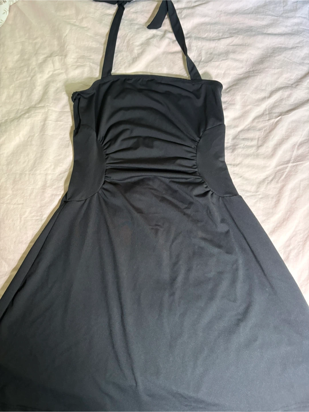 (worn once) Black Halter Neck Dress - photo 2
