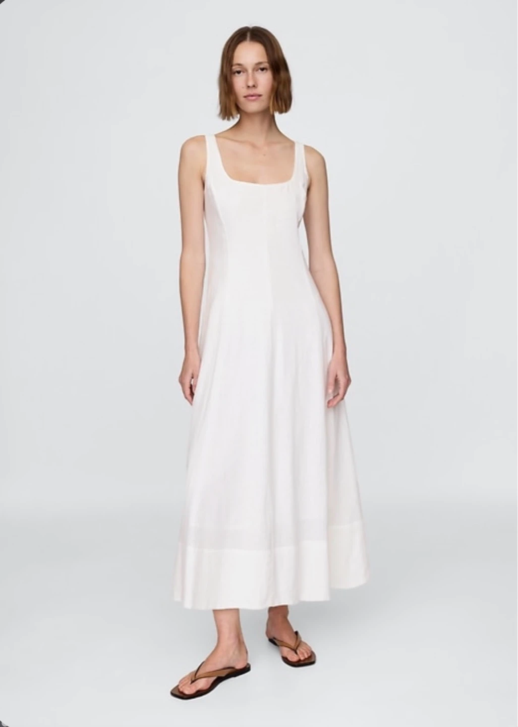 Gap White Midi Dress Size S