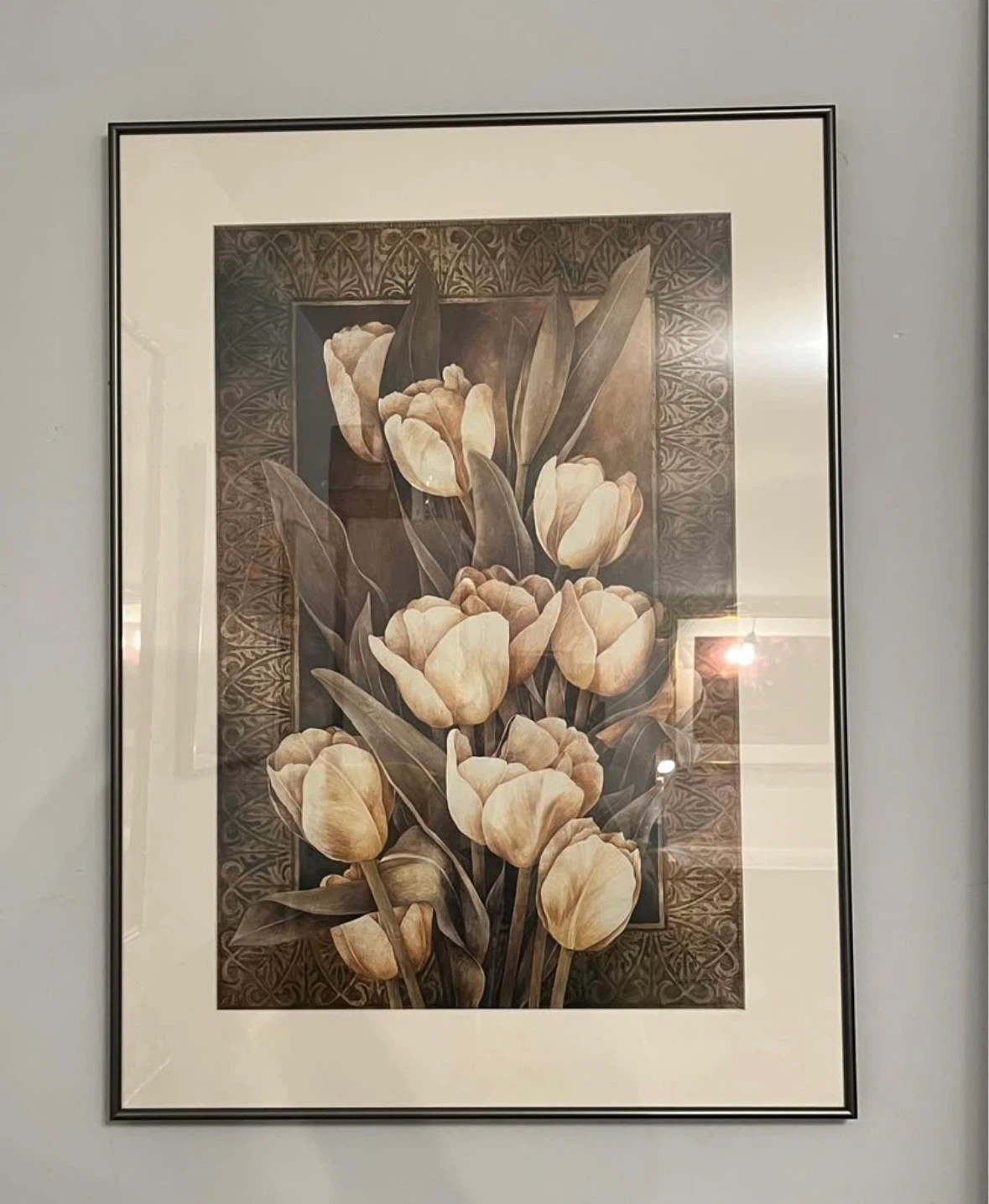 LINDA THOMPSON original print art custom framed 30 x 22.5 inches