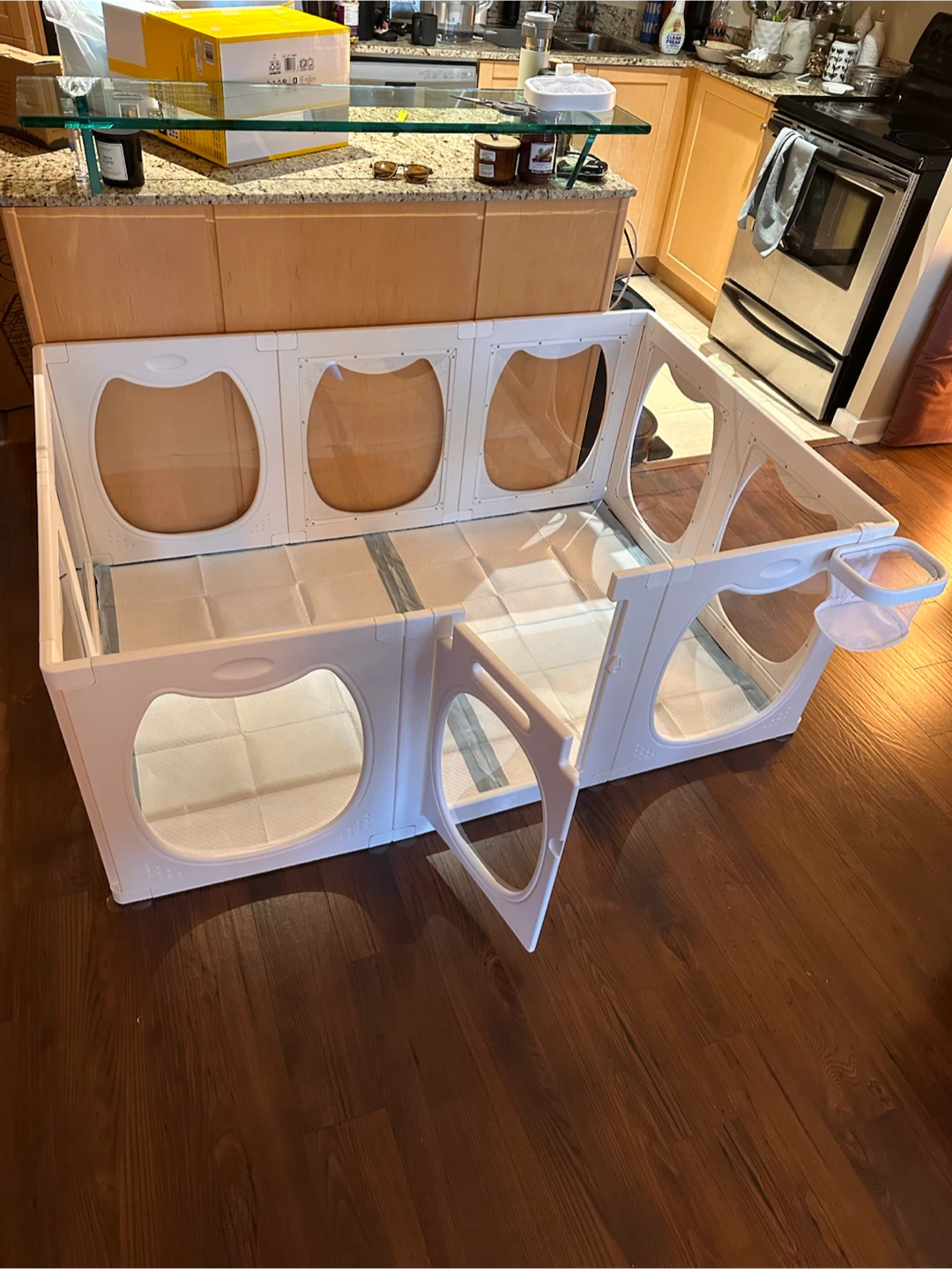 Easy Setup Clear Acrylic Puppy Playpen