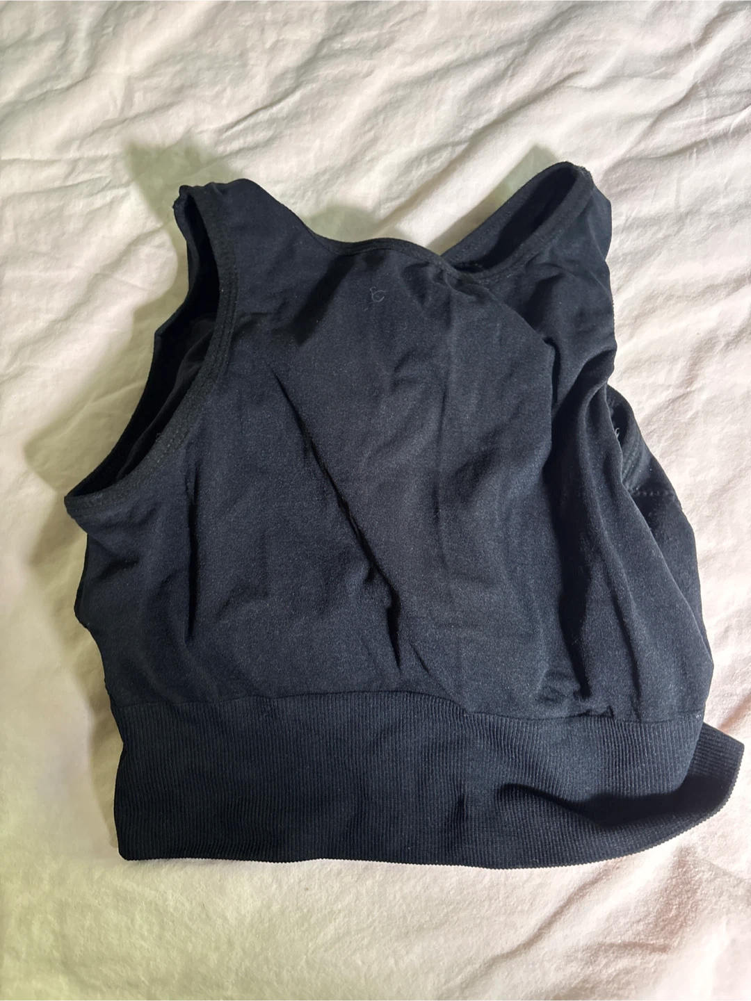 Black padded Crop Tank Top - photo 2
