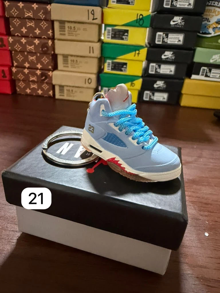 Miniature sneaker keychains