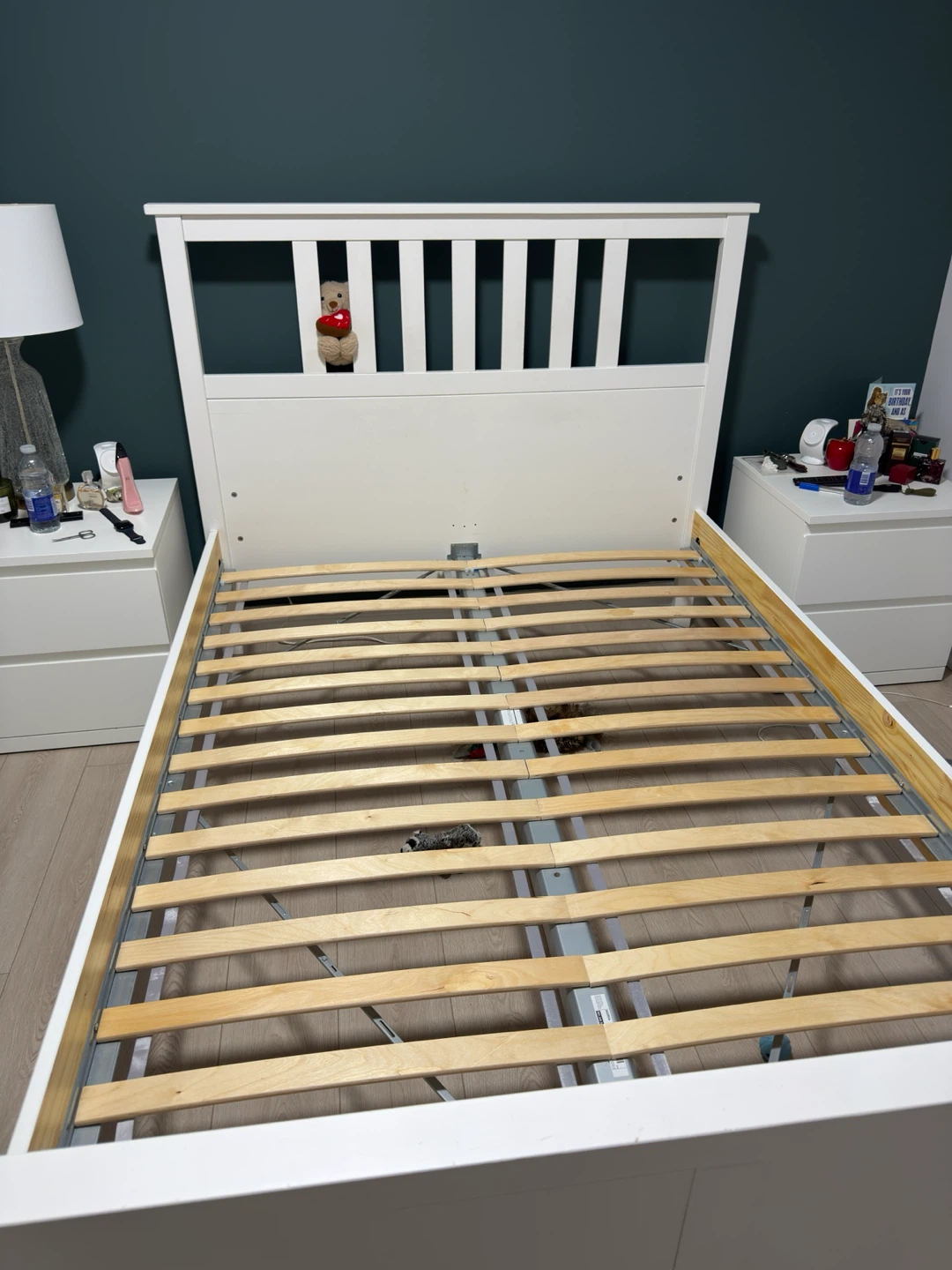 White Wooden Bed Frame – Double
