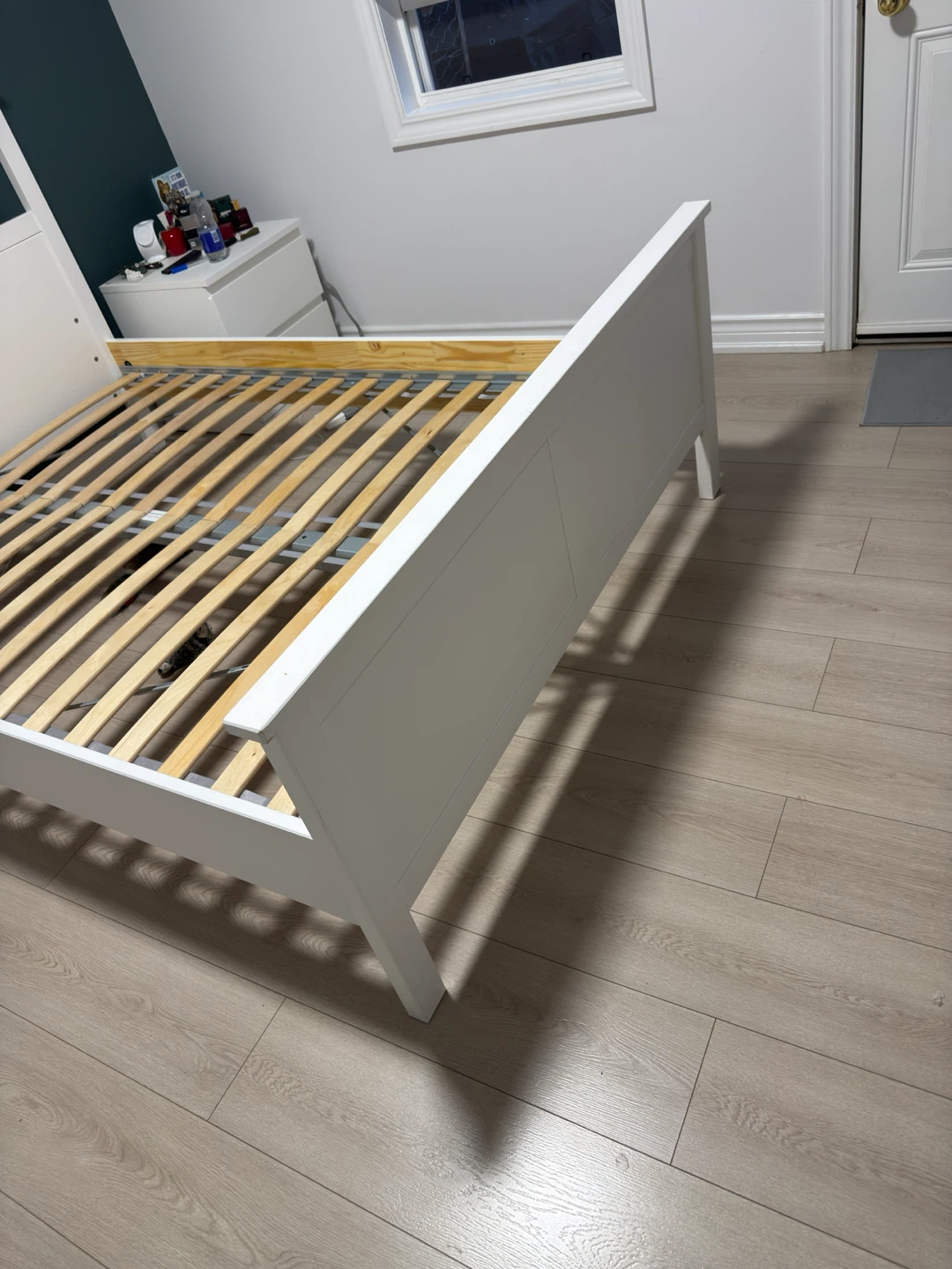 White Wooden Bed Frame – Double - photo 3