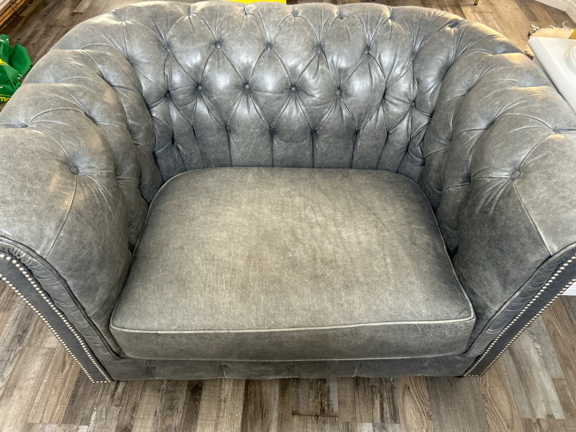 Leather Sofa and Armchair Set - photo 3