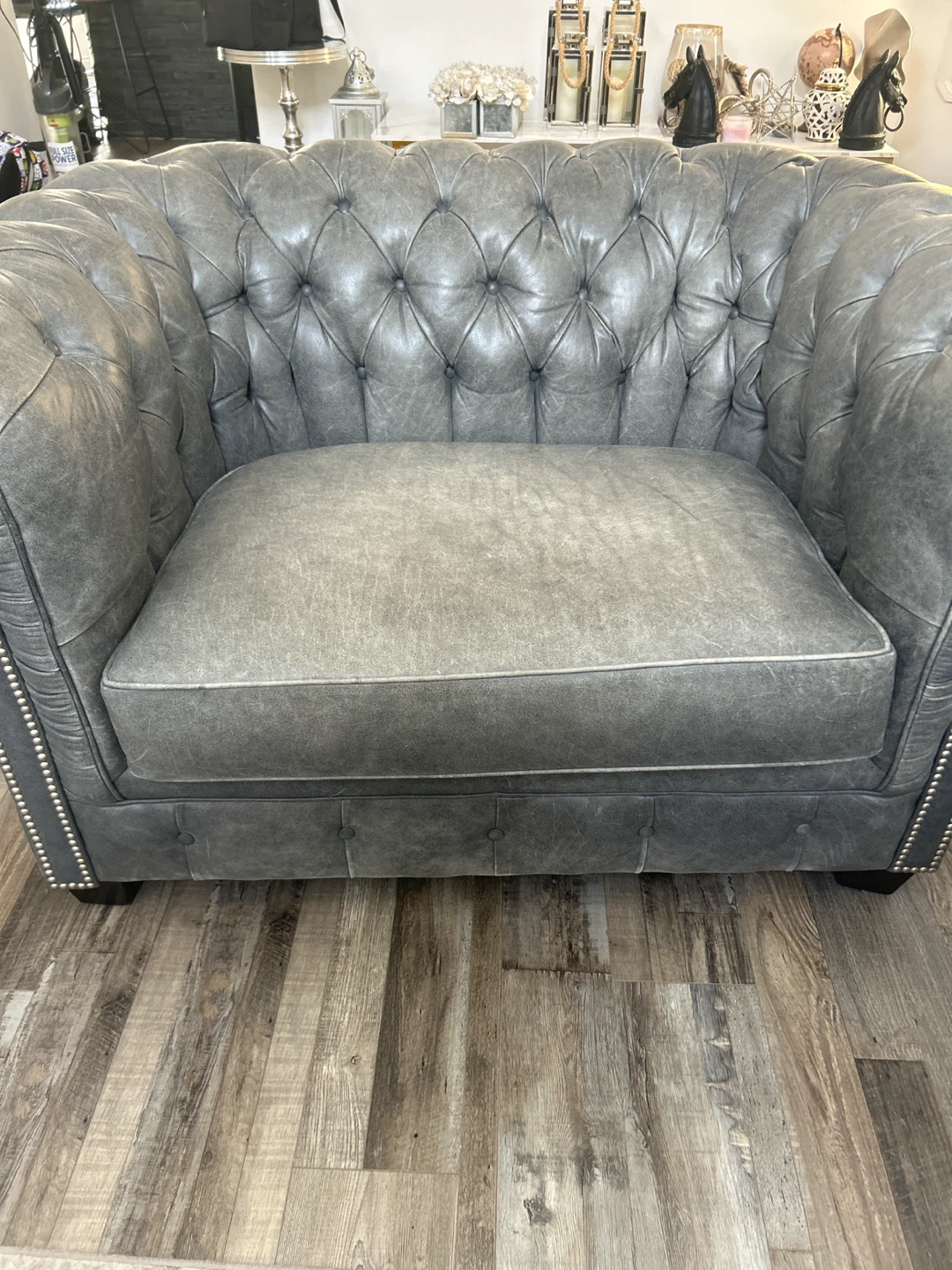 Leather Sofa and Armchair Set - photo 4