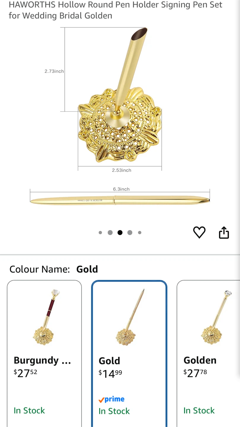 Gold Signing Pen Set - photo 2