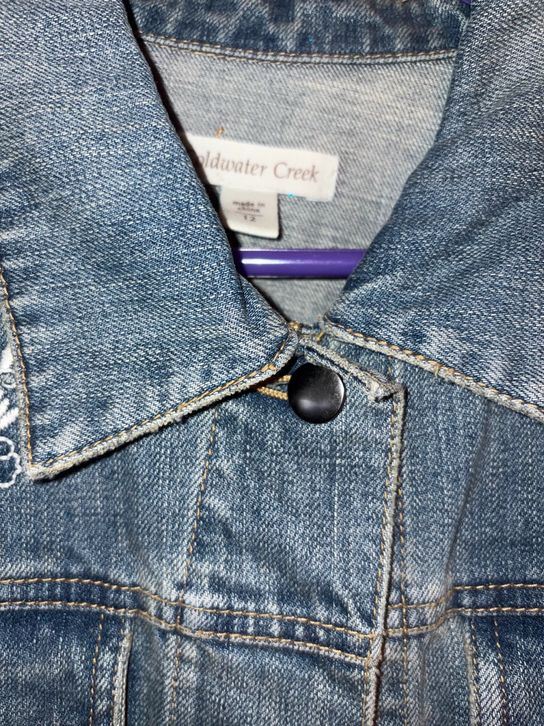 Coldwater Creek embroidered denim jacket - photo 3