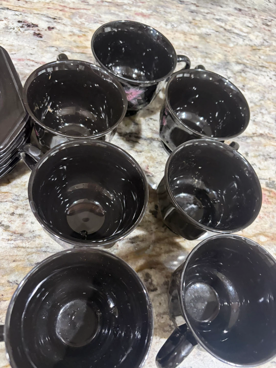 MIKASA Black Floral Cup and Saucer Set - photo 3