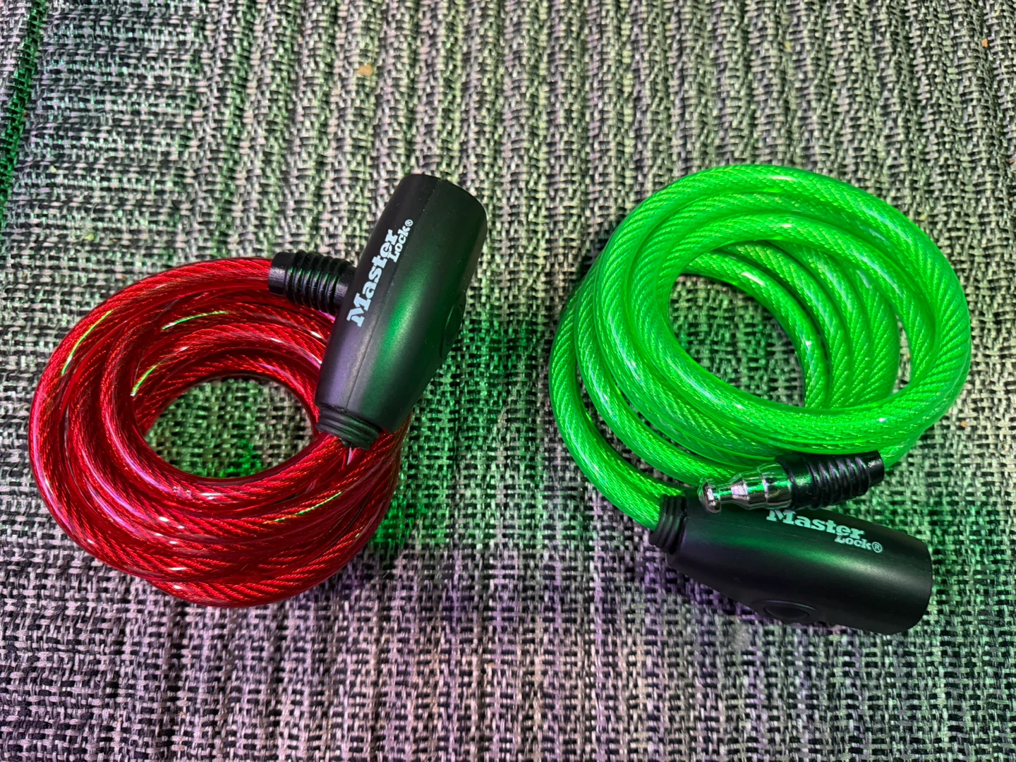 Master Lock Bike Cable Locks - Red and Green