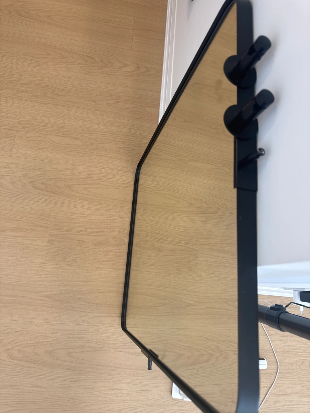 Modern Black Metal Wall Mirror - photo 2