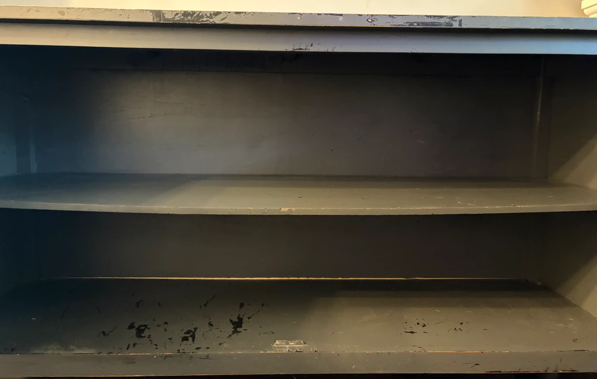 Handcrafted Solid Wood Dark Grey Mirrored Console Cabinet - photo 3