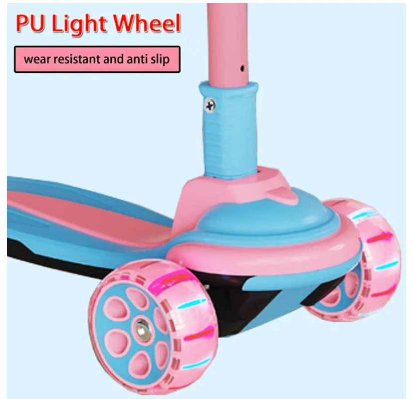 Kids Adjustable Scooter Blue and Pink - photo 3