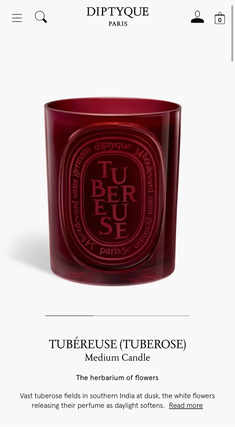 *Unopened* Diptyque Tubéreuse Medium Candle 300g - photo 4