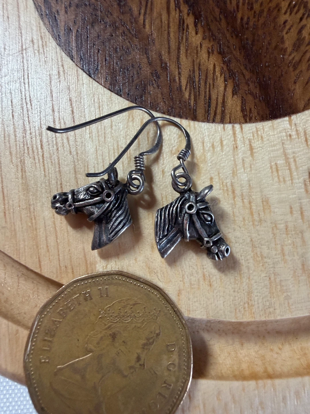 Sterling Silver Horse Head Dangle Earrings