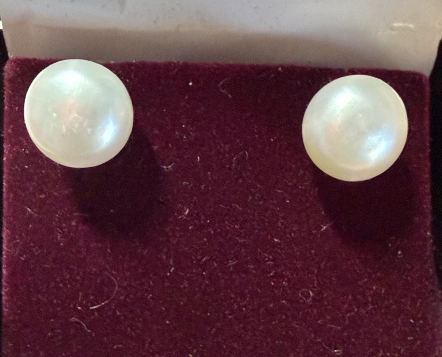 Classic 11mm white pearl stud earrings