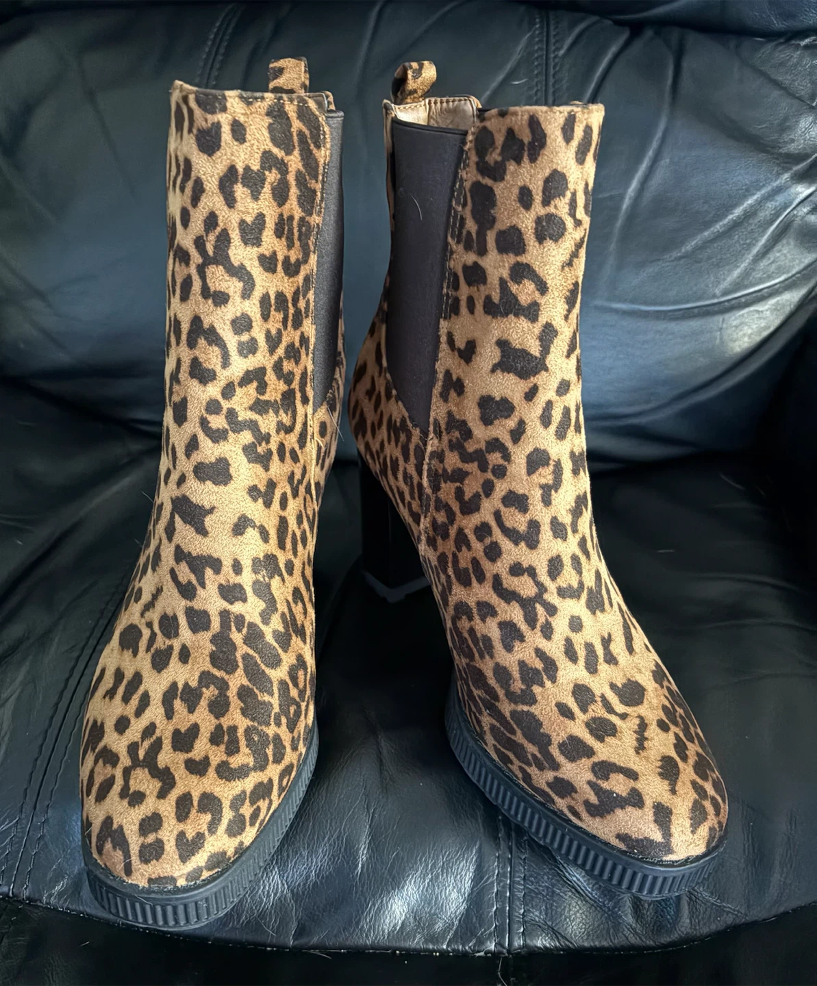 Seven7 Leopard Print Ankle Boots