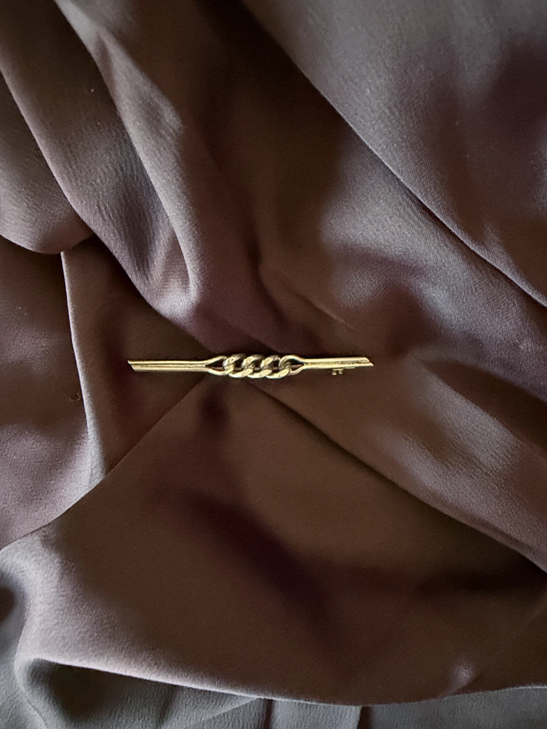Antique French .950 Solid Silver Bar Brooch