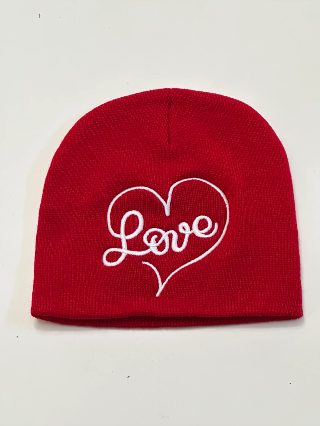 Red Love Heart Beanie Hat