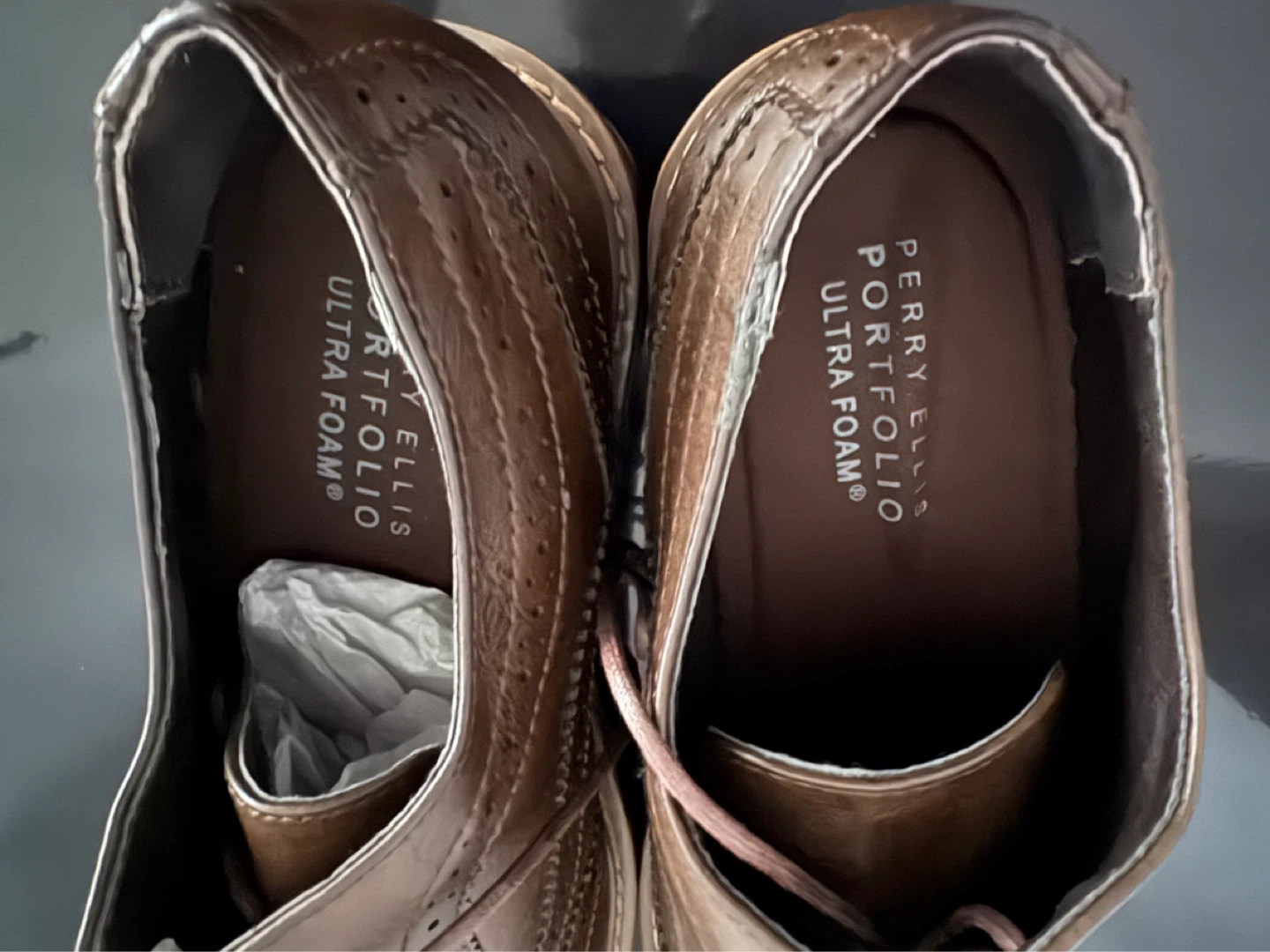 Perry Ellis Portfolio Ultra Foam Brown Brogues - photo 5