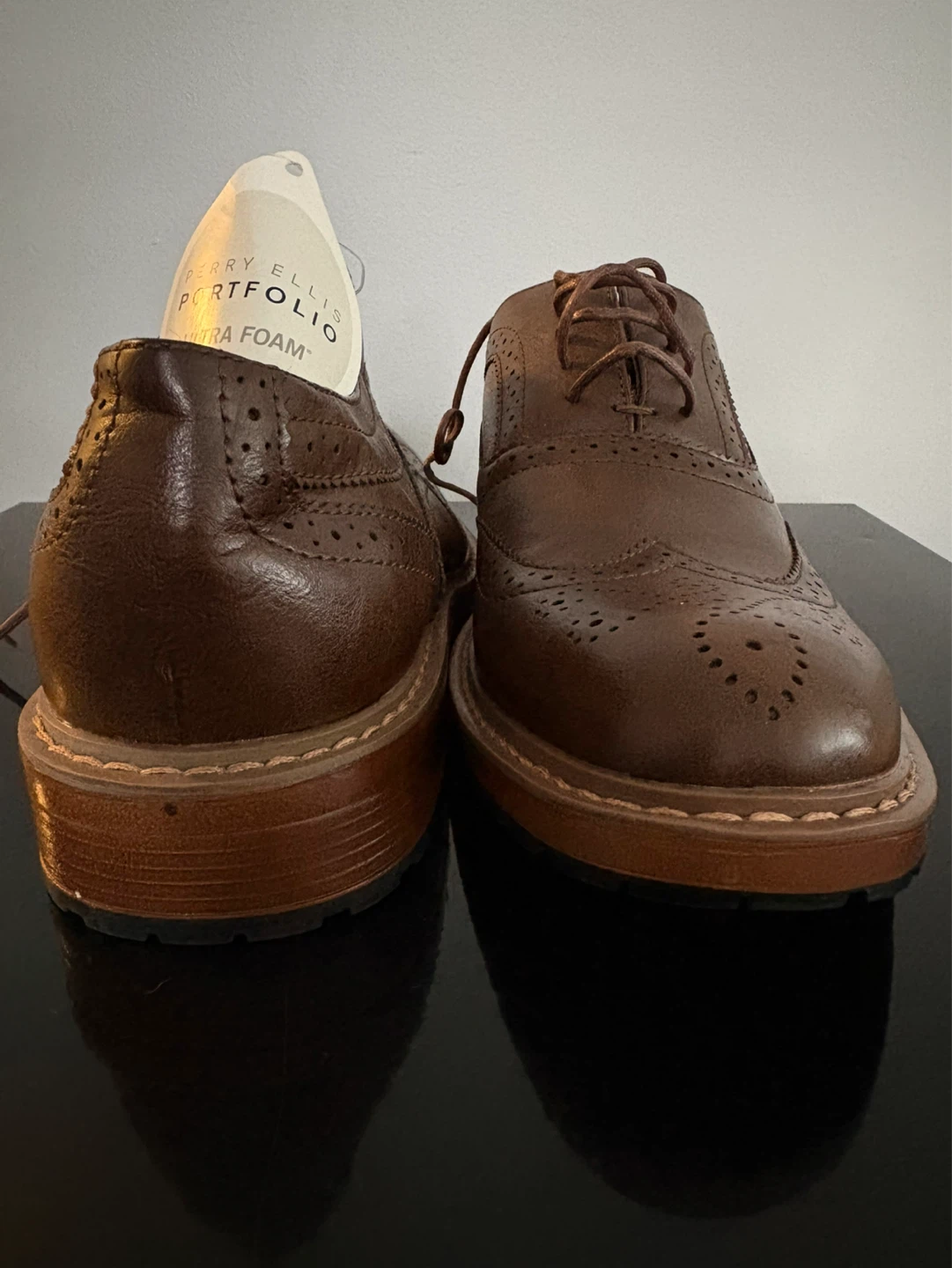 Perry Ellis Portfolio Ultra Foam Brown Brogues - photo 2