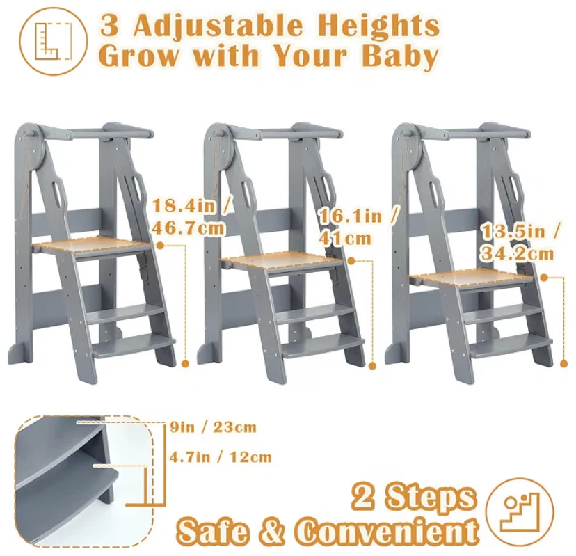 Foldable Kitchen Step Stool for Kids - photo 2