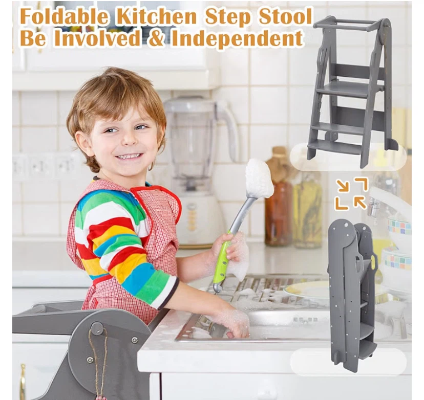 Foldable Kitchen Step Stool for Kids - photo 3