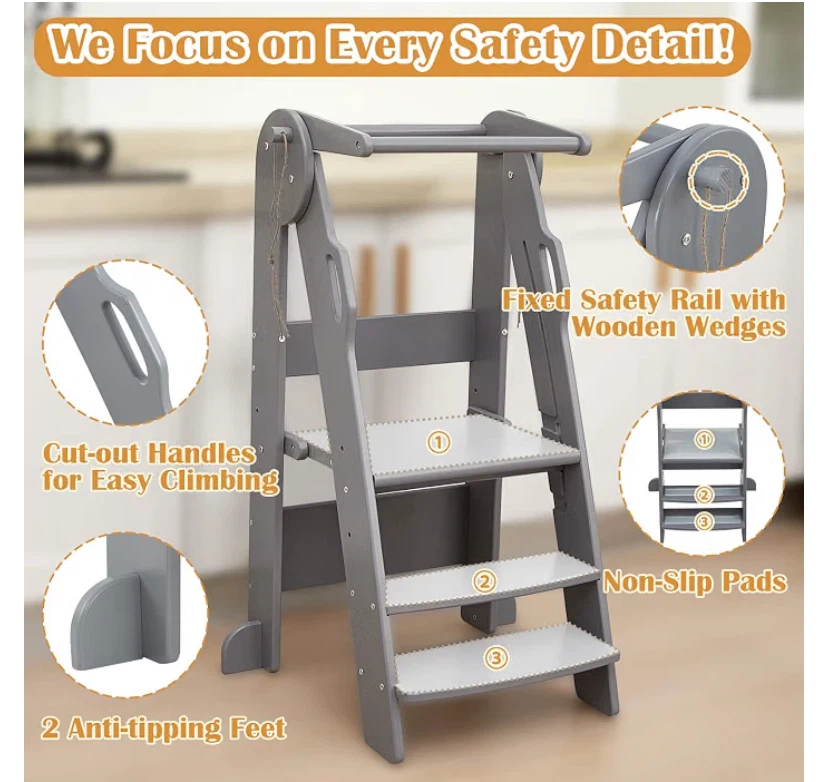 Foldable Kitchen Step Stool for Kids - photo 4
