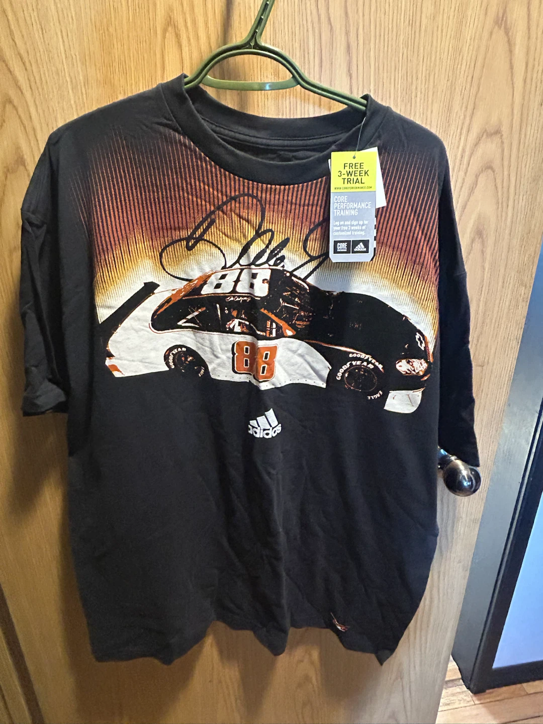 Adidas Dale Jr. No. 88 T-Shirt - Black/Orange XL